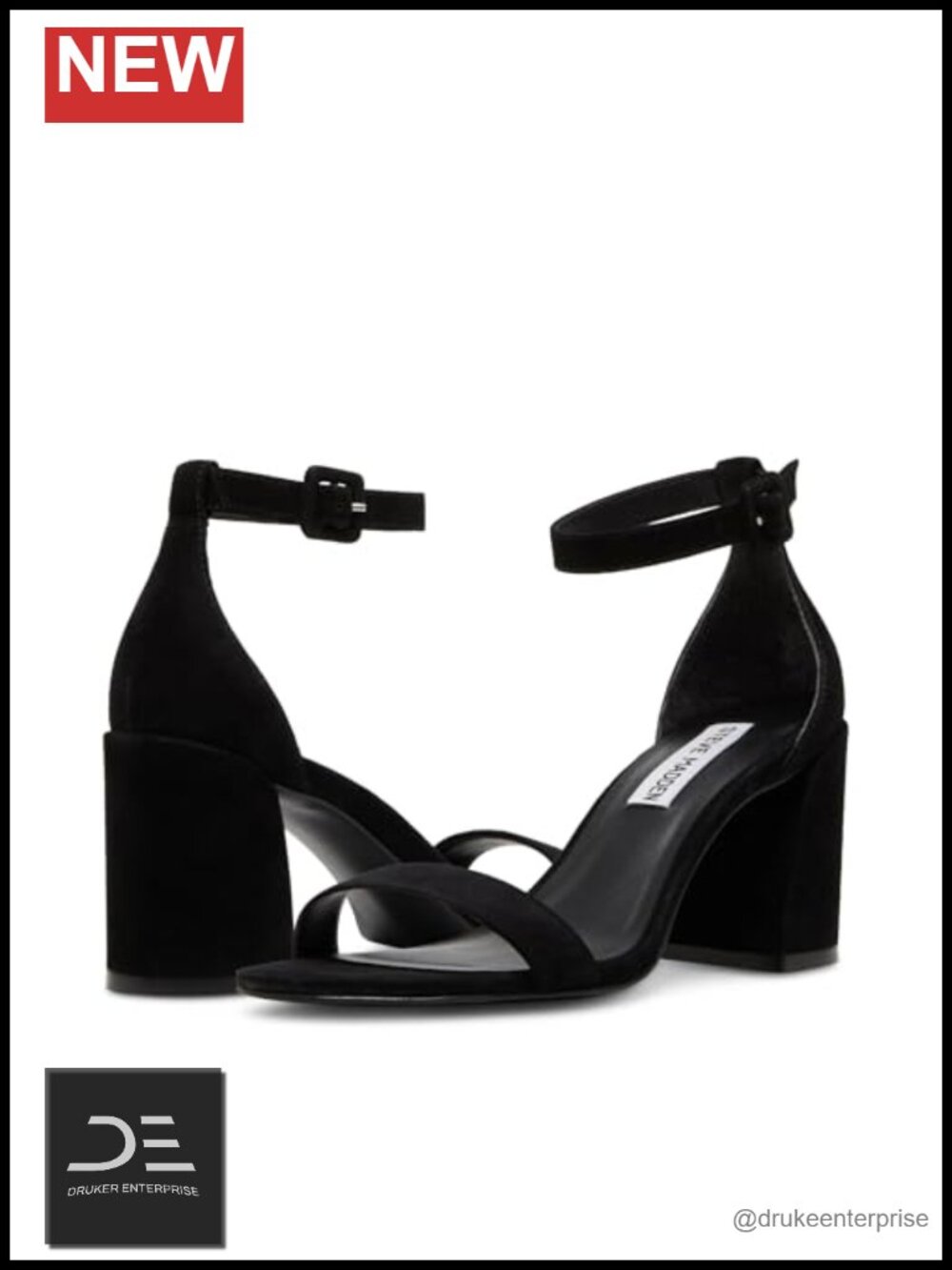 Heeled Sandals Platform Ankle Strap Block Heel Nubuck Leather Women's Shoes